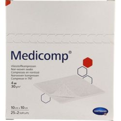 Medicomp - 10 x 10 cm, 25 sachets de 2 compresses