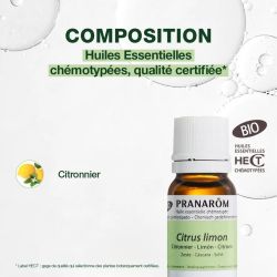 Huile Essentielle de Citronnier - Bio - 10 ml