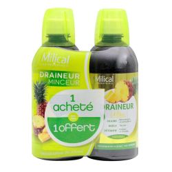 Milical Draineur Ananas 2X500 Ml