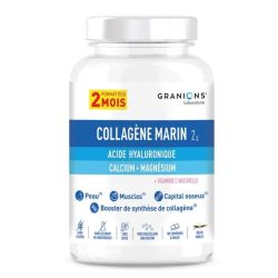 Collagène marin, Acide Hyaluronique, Calcium & Magnésium format éco 2 mois - 180 comprimés
