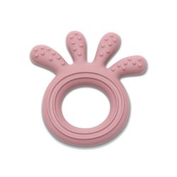 Hochet de dentition en silicone Octopus - Rose