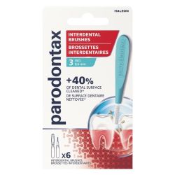 Brossettes Interdentaires Taille 3 - ISO3 0,6 mm - 6 brossettes