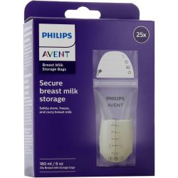 Sachet de conservation du lait maternel - 180 ml, 25 sachets