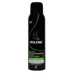 Akileine Spray Chaussures Noir 150Ml