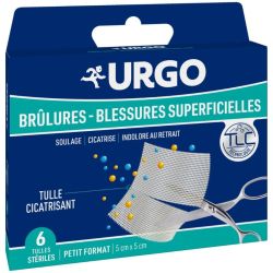 Tulles Brûlures & Blessures Superficielles - 5 x 5 cm, 6 tulles