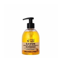 Savon de Marseille Liquide - Orange & Miel - Nettoyant corporel doux - 300 ml