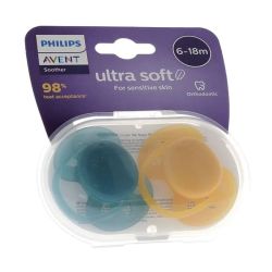 Ultra Soft Sucette 6-18 mois - Lot de 2