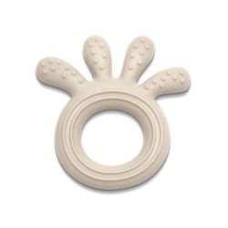 Hochet de dentition en silicone Octopus - Beige