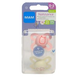 Mam 2 sucettes naissance silicone 0-2 mois