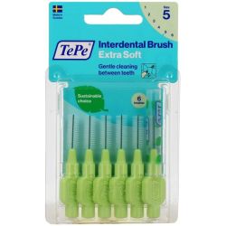 TePe Brossettes interdentaires extra souples Vert 0,8 mm (x6)
