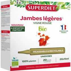 Vigne Rouge Bio Jambes Legeres - 20 unidoses de 15 ml