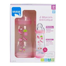 Mam 2 Biberons anti-colique +0 mois 260ml