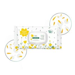Lingettes nettoyantes à l'eau - 60 unités
