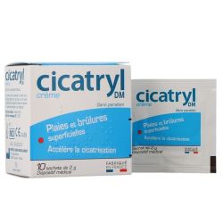 Cicatryl DM Crème plaies et écorchures superficielles - 10 sachets de 2 g