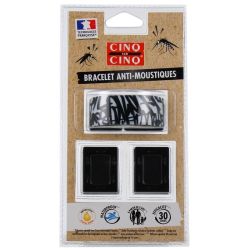 Bracelet Anti-Moustiques Graffiti Noir - 1 unité