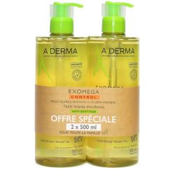 A Derma Exomega Control Huile 500Mlx2