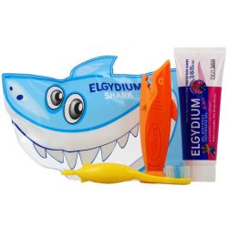 Trousse de Voyage Shark 3-6 Ans - 1 dentifrice 50 ml + 1 brosse a dents