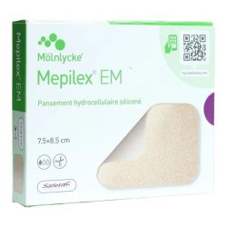 EM pansement hydrocellulaire - Dimensions : 7,5 cm x 8,5 cm - 10 unités