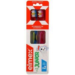 Junior - Brosses à dents souples 6-12 ans - Lot de 2