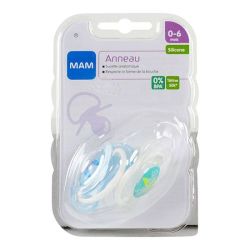 Mam 2 Sucettes silicone 0-6 mois fille-garçon