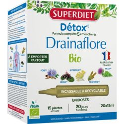 Drainaflore Détox Bio - 20 unidoses de 15 ml