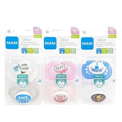 Mam 2 Sucettes silicone +18mois Fille