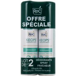Déodorant Spray Fraîcheur Sans Parfum 48h Keops - 2 x 100 ml