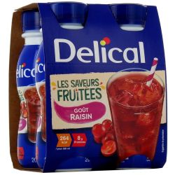 Delical Boisson Fruitée Raisin - 4 x 200 ml