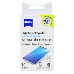 Zeiss Lingettes Antibacterienn Ecrans 30