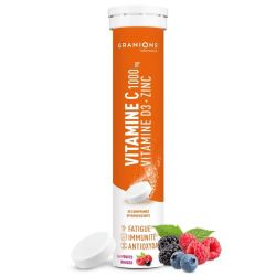 Vitamine C 1000 mg + Vitamine D3 + Zinc Effervescent - 20 comprimes