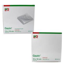 Gazin Compresses de Gaze Stériles - 10 x 10 cm, 50 sachets de 2