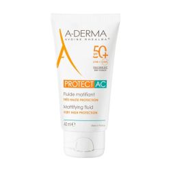 Fluide solaire visage matifiant SPF50+ PROTECT AC - 40 ml