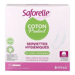 Saforelle Coton Prot Serviettes Jour Bio