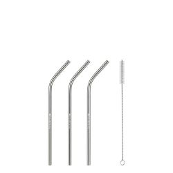 Pailles en acier inoxydable et brosse