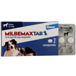 Milbemaxtab Chien plus de 5 kg - 2 comprimés