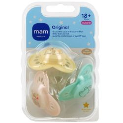 MAM Original Sucette Silicone 18 mois et + - Beige