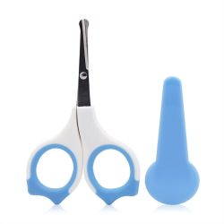 Scissor with cover Baby Care - blue - 1 unité