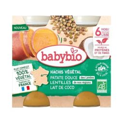 Babybio hachis végétal patate douce lentilles lait de coco 6 mois+ Bio 2x 200g