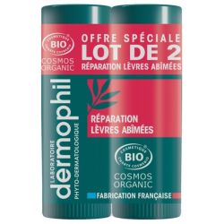 Stick Réparation Lèvres Abîmées Bio - 2 x 4 g