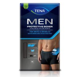MEN PROTECTIVE BOXER - Boxer de Protection Lavable - Noir - Taille M, 1 unité