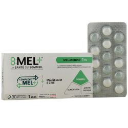 8:Mel+ la santé du sommeil mélatonine 1 mg - 30 comprimés