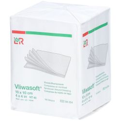 Compresses Non Stériles Non Tissées Vliwasoft - 10 cm x 10 cm, 100 compresses