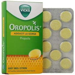 Oropolis Pastilles Adoucissantes Miel Citron - 20 pastilles
