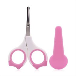 Scissor with cover Baby Care - pink - 1 unité