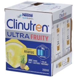 Clinutren Ultra Fruity Saveur Ananas - 4 x 200 ml