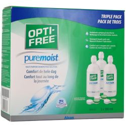 Opti Free PureMoist Solution pour Lentilles - 3 flacons de 300 mL