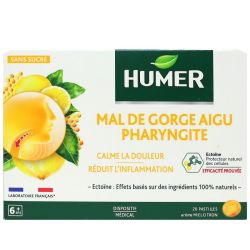 Humer Pharyngite Miel Citron Past 20