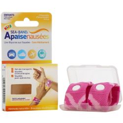 Bracelets d'acupression Apaisenausées Enfants - Rose - 2 bracelets