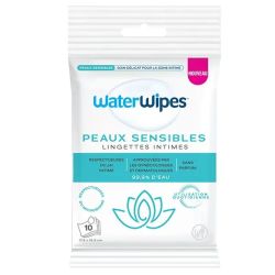 Lingettes nettoyantes toilette intime - sensitive - 10 unités