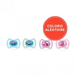 Mam 2 sucettes nuit silicone +18 mois - fille